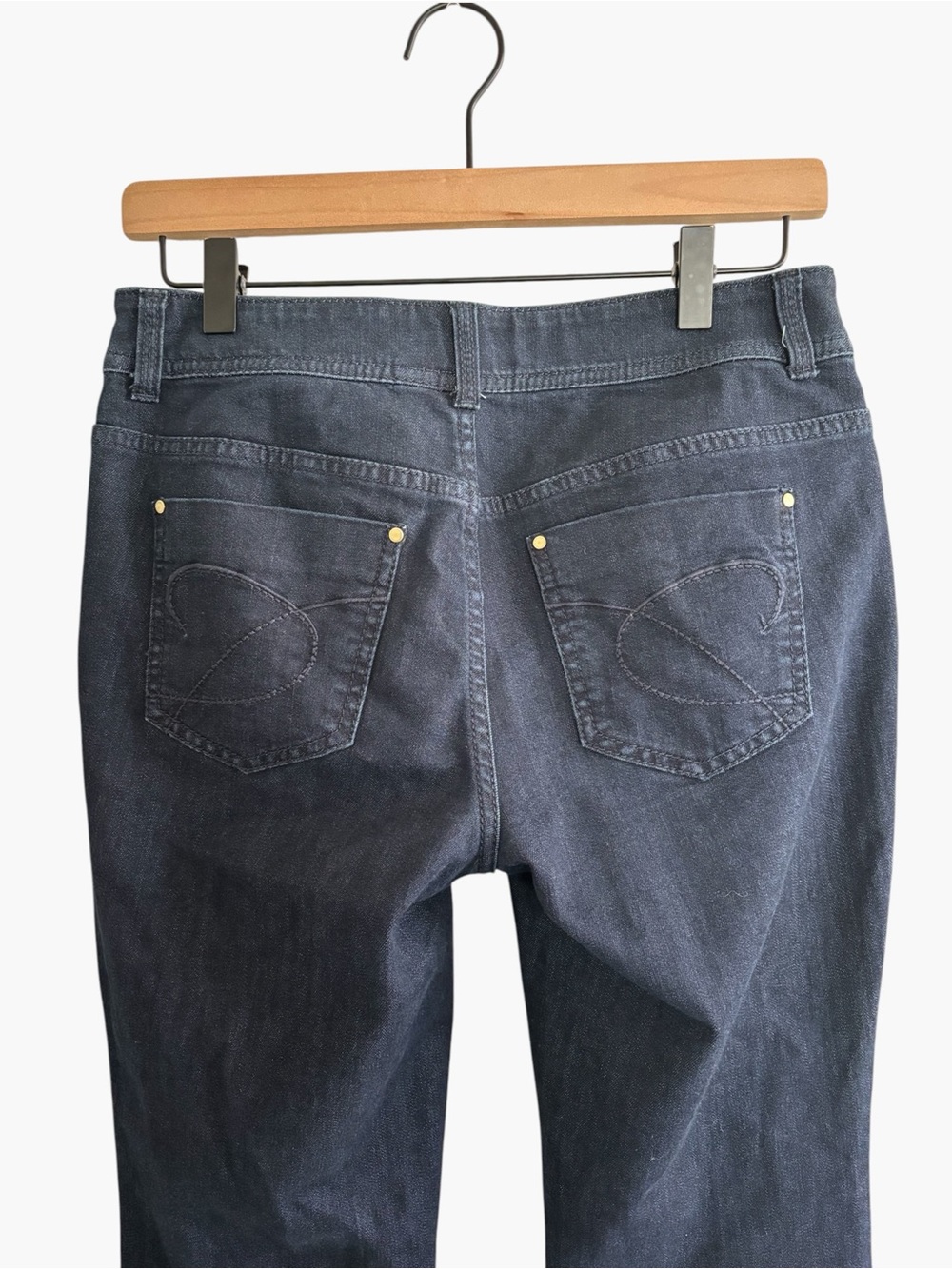 Chico’s Platinum Dark Wash Straight Leg Jeans Size 0 Short Stretch Casual - Picture 10 of 16